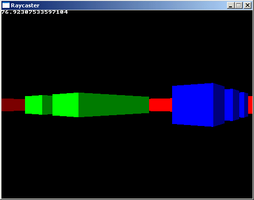 Untextured raycaster result